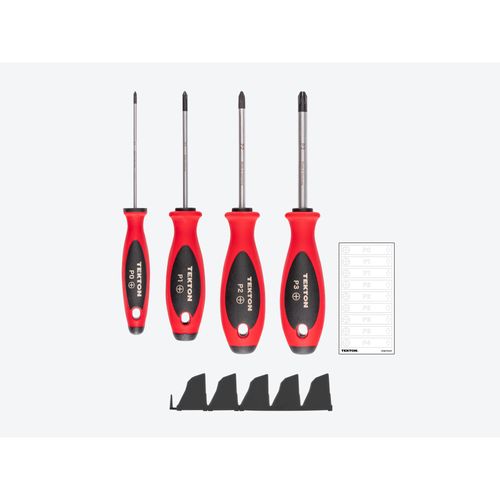 Main product image of Phillips Screwdriver Set w/ Black Modular Organizers - 4" Shanks, 4-Piece (#0 - #3)