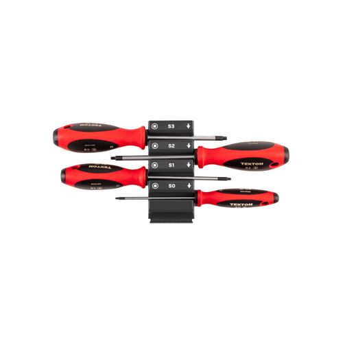 Main product image of Square Screwdriver Set w/ Black Modular Organizers - 4" Shanks, 4-Piece (#0 - #3)