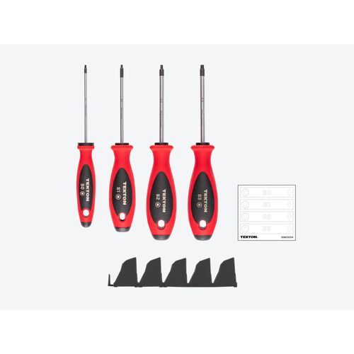Main product image of Square Screwdriver Set w/ Black Modular Organizers - 4" Shanks, 4-Piece (#0 - #3)