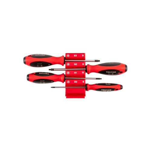 Main product image of Square Screwdriver Set w/ Red Modular Organizers - 4" Shanks, 4-Piece (#0 - #3)