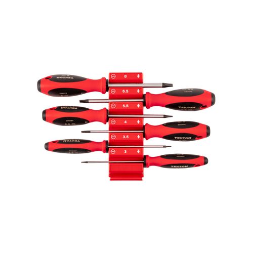 Main product image of Slotted Screwdriver Set w/ Red Modular Organizers - 4" Shanks, 6-Piece (3 - 8mm)