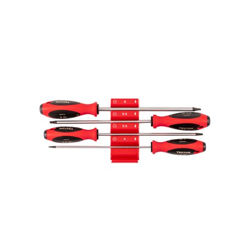 Main product image of Slotted Screwdriver Set w/ Red Modular Organizers - 8" Shanks, 4-Piece (4 - 8mm)