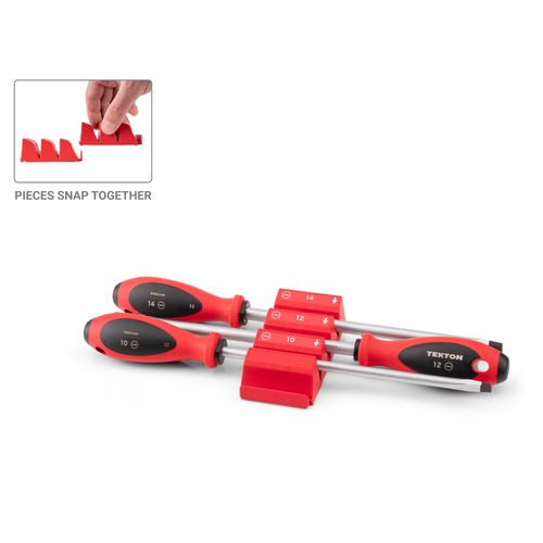 Main product image of Slotted Screwdriver Set w/ Red Modular Organizers - 8" Shanks, 3-Piece (10 - 14mm)