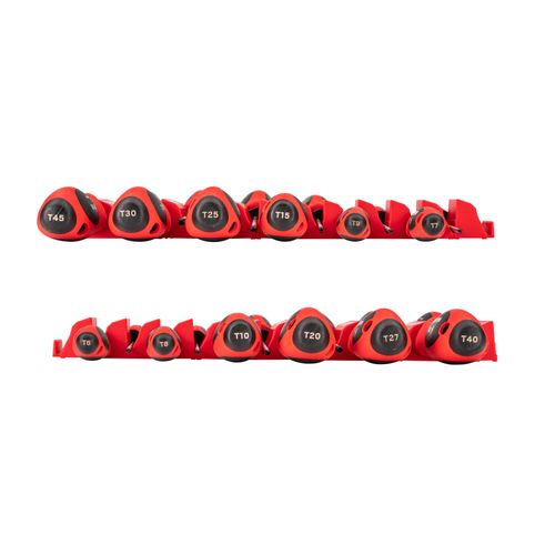 Main product image of Torx Screwdriver Set w/ Red Modular Organizers - 4" Shanks, 12-Piece (T6 - T45)
