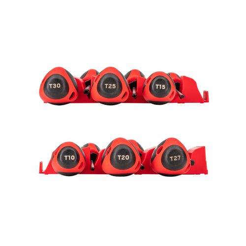 Main product image of Torx Screwdriver Set w/ Red Modular Organizers - 4" Shanks, 6-Piece (T10 - T30)