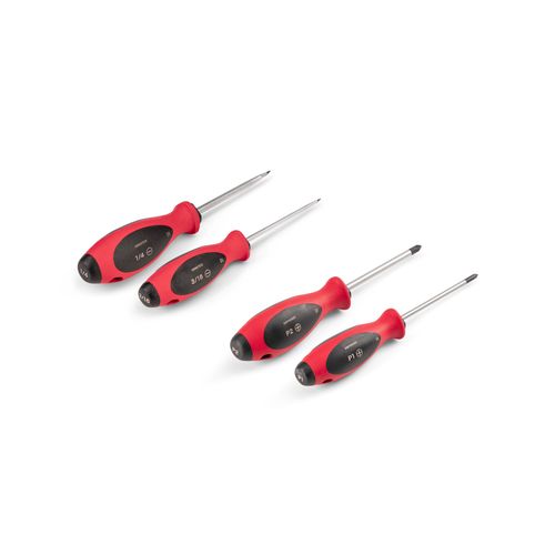 Main product image of Phillips and Slotted Screwdriver Set - 4" Shanks, 4-Piece (#1 - #2, 3/16"- 1/4")
