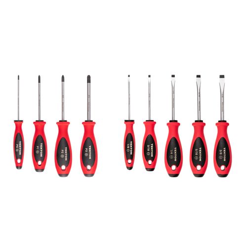 Main product image of Phillips and Slotted Screwdriver Set - 4" Shanks, 9-Piece (#0 - #3, 1/8"- 3/8")