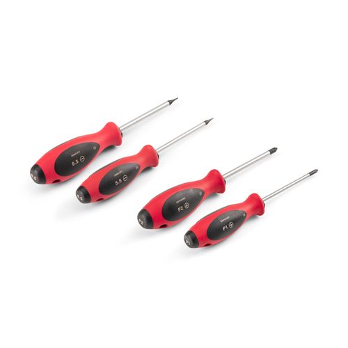 Main product image of Phillips and Slotted Screwdriver Set - 4" Shanks, 4-Piece (#1 - #2, 5.5 - 6.5mm)