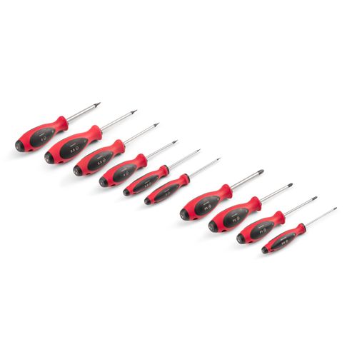 Main product image of Phillips and Slotted Screwdriver Set - 4" Shanks, 10-Piece (#0 - #3, 3 - 8mm)