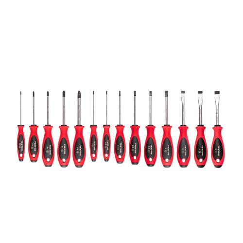 Main product image of Phillips and Slotted Screwdriver Set - 4" Shanks, 14-Piece (#0 - #4, 3 - 14mm)