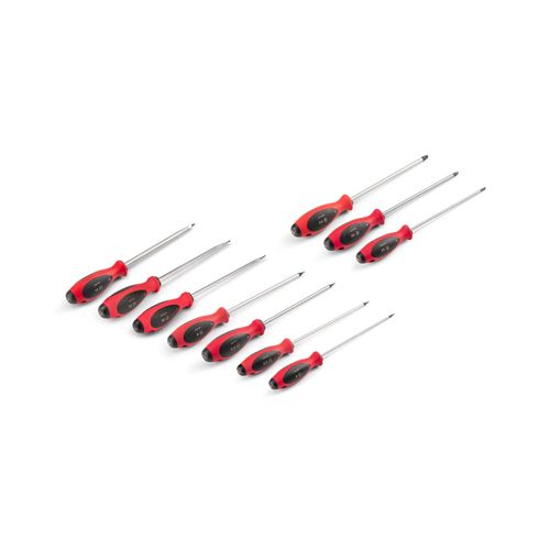 Main product image of Phillips and Slotted Screwdriver Set - 8" Shanks, 10-Piece (#1 - #3, 4 - 14mm)