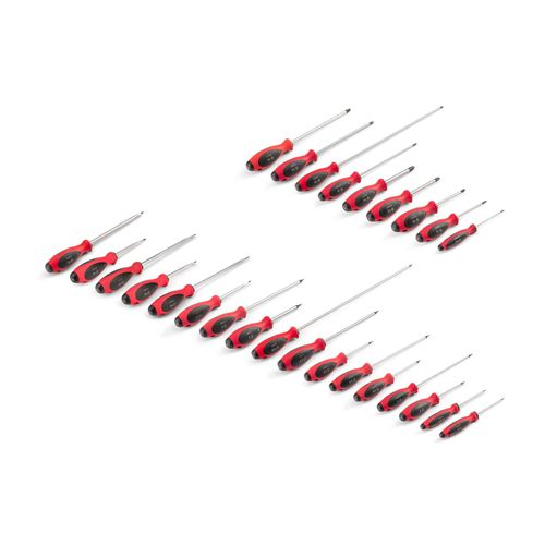 Main product image of Phillips and Slotted Screwdriver Set - 4", 8", 18" Shanks, 26-Piece (#0 - #4, 3 - 14mm)