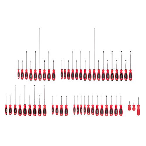 Main product image of Phillips, Slotted, Torx, Square Screwdriver Set - 4", 8", 18" Shanks (54-Piece)