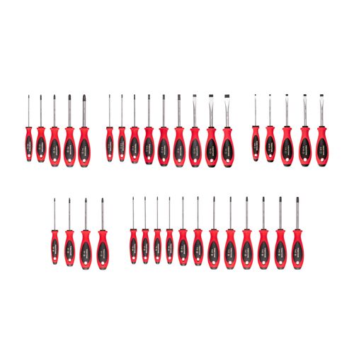 Main product image of Phillips, Slotted, Torx, Square Screwdriver Set - 4" Shanks (35-Piece)