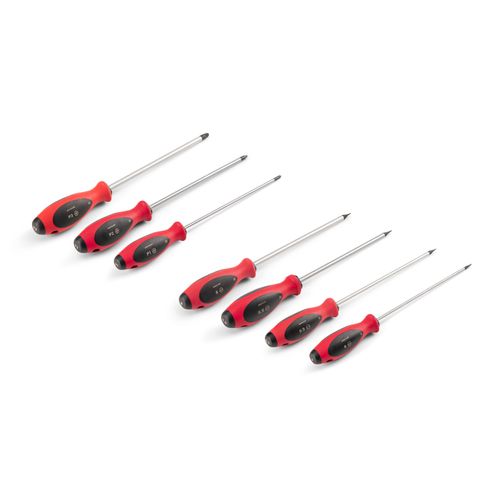 Main product image of Phillips and Slotted Screwdriver Set - 8" Shanks, 7-Piece (#1 - #3, 4 - 8mm)