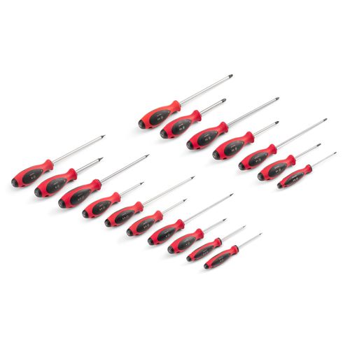 Main product image of Phillips and Slotted Screwdriver Set - 4", 8" Shanks, 17-Piece (#0 - #3, 3 - 8mm)