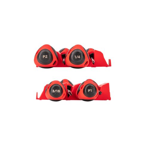 Main product image of Phillips and Slotted Screwdriver Set w/ Red Modular Organizers - 4" Shanks, 4-Piece (#1 - #2, 3/16"- 1/4")