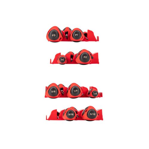 Main product image of Phillips and Slotted Screwdriver Set w/ Red Modular Organizers - 4" Shanks, 9-Piece (#0 - #3, 1/8"- 3/8")