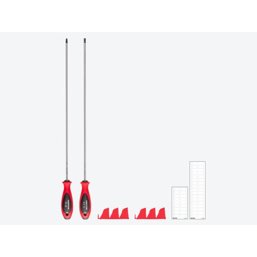 Main product image of Phillips and Slotted Screwdriver Set w/ Red Modular Organizers - 18" Shanks, 2-Piece (#2, 6.5mm)