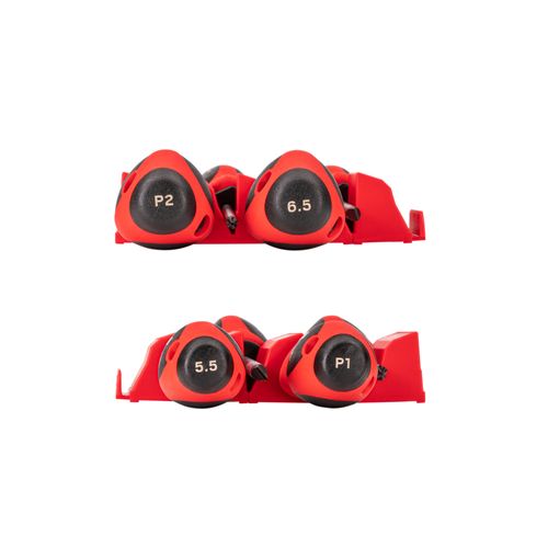 Main product image of Phillips and Slotted Screwdriver Set w/ Red Modular Organizers - 4" Shanks, 4-Piece (#1 - #2, 5.5 - 6.5mm)