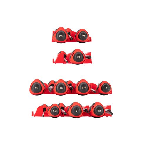 Main product image of Phillips and Slotted Screwdriver Set w/ Red Modular Organizers - 8" Shanks, 10-Piece ( #1 - #3, 4 - 14mm)