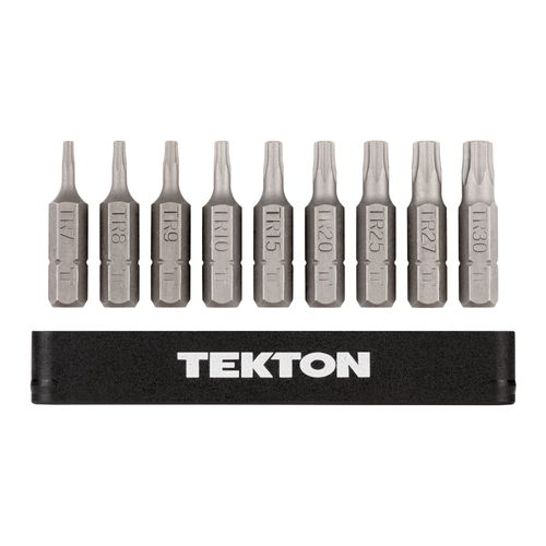 Main product image of 1/4" Star Security Bit Set with Rail, 9-Piece (TR7-TR30)