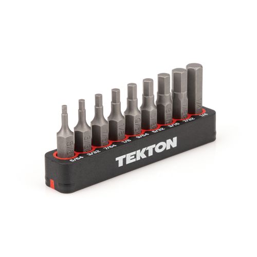 Main product image of 1/4" Hex Bit Set with Rail, 9-Piece (5/64-1/4")