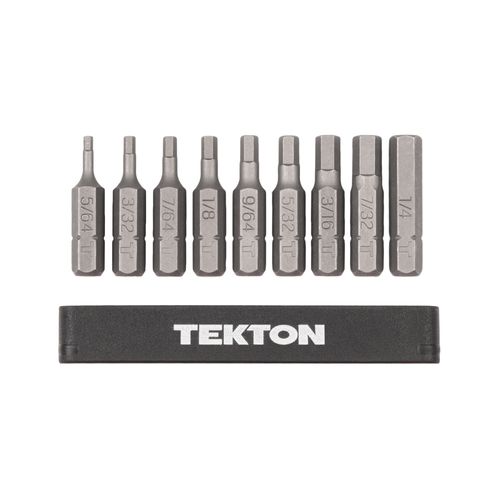 Main product image of 1/4" Hex Bit Set with Rail, 9-Piece (5/64-1/4")