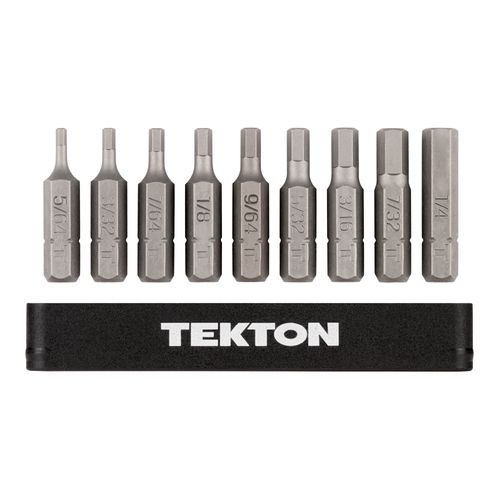 Main product image of 1/4" Hex Security Bit Set with Rail, 9-Piece (5/64-1/4")
