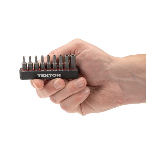 Main product image of 1/4" Hex Security Bit Set with Rail, 9-Piece (5/64-1/4")