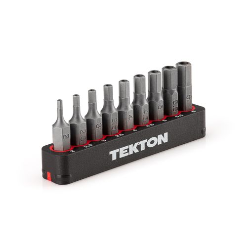 Main product image of 1/4" Metric Security Hex Bit Set with Rail, 9-Piece (2-6mm)