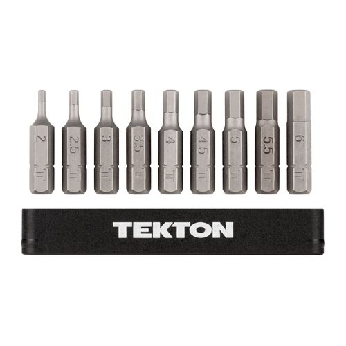 Main product image of 1/4" Metric Security Hex Bit Set with Rail, 9-Piece (2-6mm)