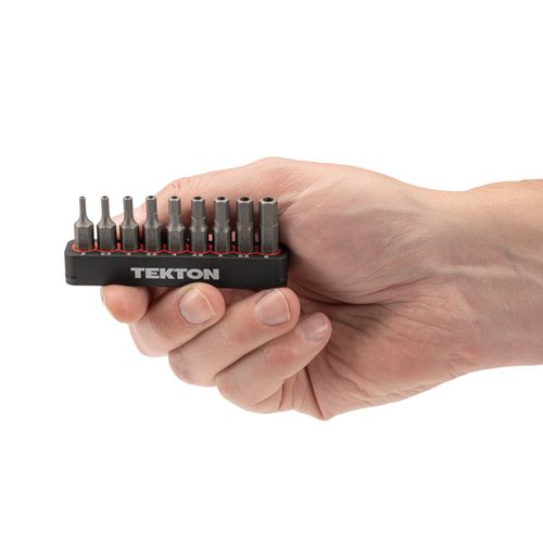 Main product image of 1/4" Metric Security Hex Bit Set with Rail, 9-Piece (2-6mm)