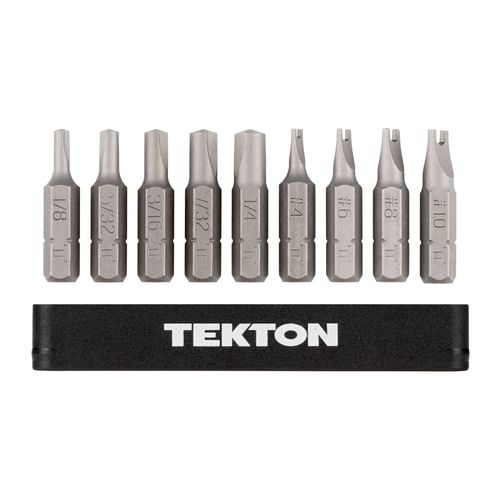 Main product image of 1/4" Clutch and Spanner Security Bit Set with Rail, 9-Piece (1/8-1/4", #4-#10)