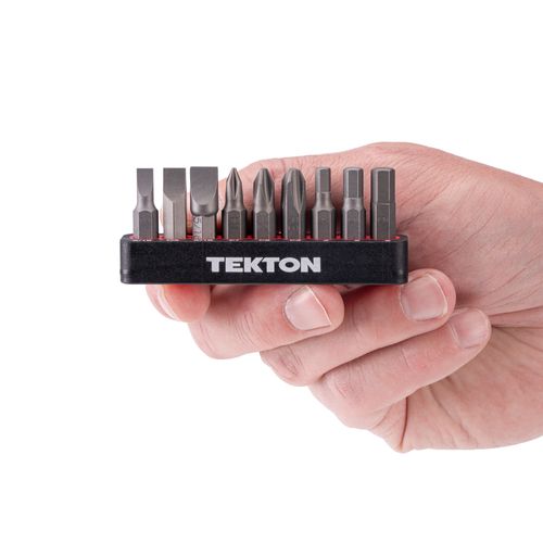 Main product image of 1/4" Hex, Phillips, Slotted Bit Set w/ Rail (9-Piece)