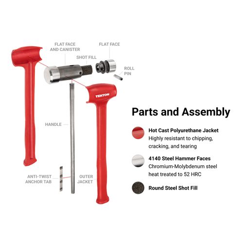 Main product image of 47 oz. Flat Steel Face Dead Blow Hammer