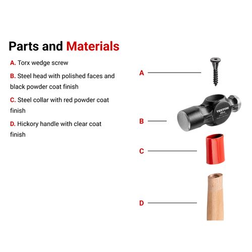 Main product image of Ball Peen Hammer Set, 3-Piece (12, 16, 25 oz.)