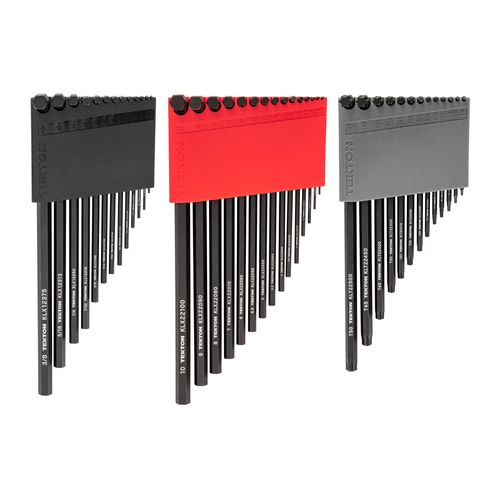 Main product image of Flat End Hex and Star L-Key Set with Holders, 41-Piece (0.050-3/8", 1.3-10 mm, T6-T50)