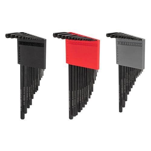 Main product image of Flat End Hex and Star L-Key Set with Holders, 41-Piece (0.050-3/8", 1.3-10 mm, T6-T50)