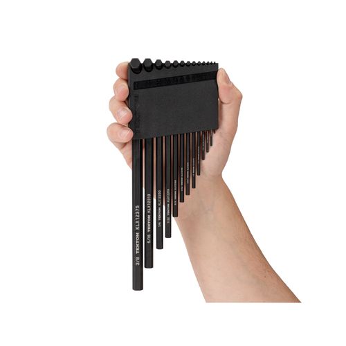 Main product image of Flat End Hex L-Key Set with Holder, 13-Piece (0.050-3/8")