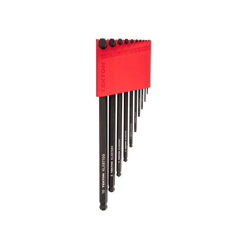 Main product image of Short Arm Ball End Hex L-Key Set with Holder, 10-Piece (1.3-10mm)