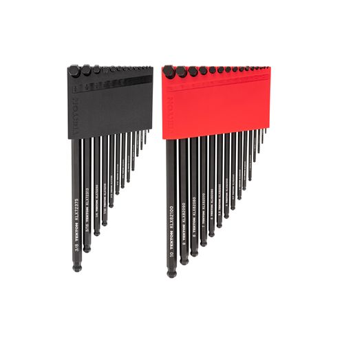 Main product image of Ball End Hex L-Key Set with Holder, 28-Piece (0.050-3/8", 1.3-10mm)