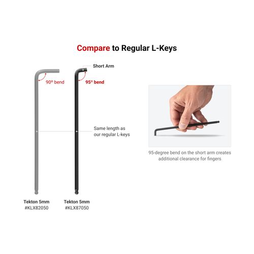 Main product image of Short Arm Ball End Hex L-Key Set with Holder, 23-Piece (0.050-3/8", 1.3-10mm)