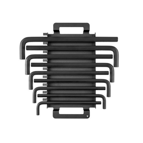 Main product image of Flat End Hex L-Key Set with Rack, 9-Piece (11-19mm)