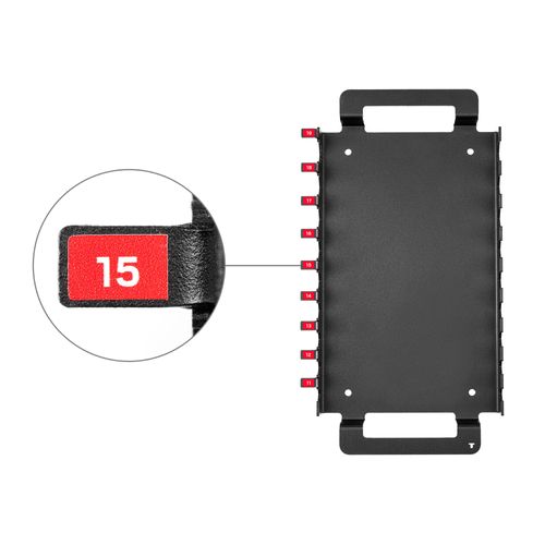 Main product image of Flat End Hex L-Key Set with Rack, 9-Piece (11-19mm)