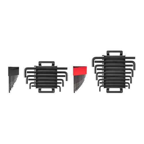 Main product image of Ball End and Flat End Hex L-Key Set with Holder and Rack, 43-Piece (0.050-3/4", 1.3-19mm)
