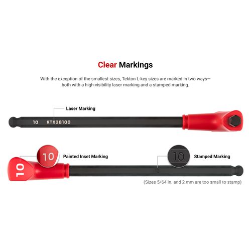 Main product image of Ball End Hex T-Handle Key Set, 10-Piece (2-10mm)