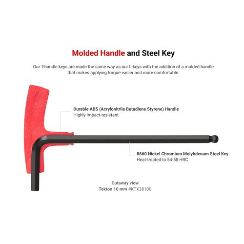 Main product image of Ball End Hex T-Handle Key Set, 10-Piece (2-10mm)