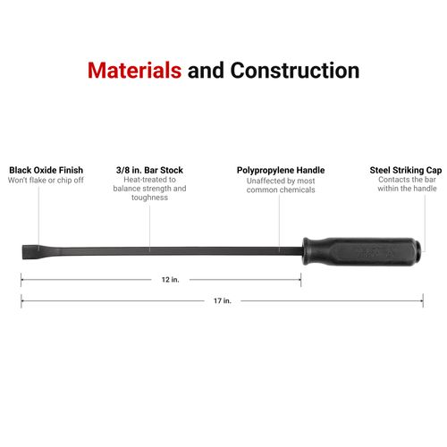 Main product image of 17" Angled End Handled Pry Bar