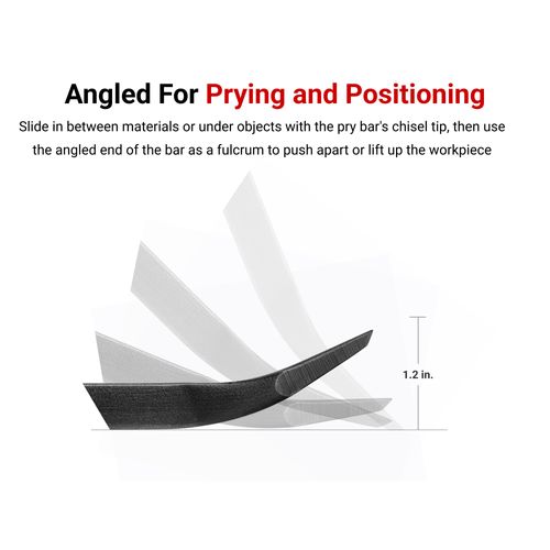 Main product image of Angled End Handled Pry Bar Set w/ Wall Hanger, 6-Piece (8", 12", 17", 25", 36", 45")